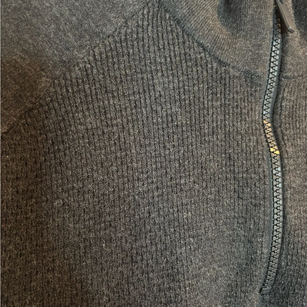 FLX Men's Sweater Black Quarter Zip-Up Turtleneck Pullover Dark Grey Size M - Picture 10 of 11